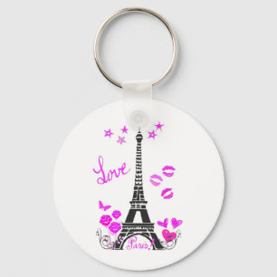 TRYCK FÖR KÄRLEKPARIS EIFFEL TORN NYCKELRING