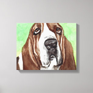 Tryck för konst för Bassethundkanfas