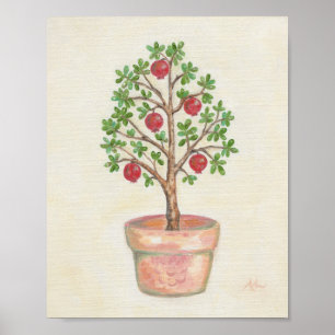 Tryck för konst för Pomegranateträd