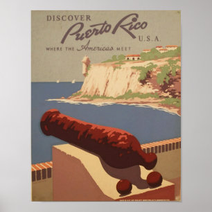 Tryck för konst för Puerto Rico USA vintage