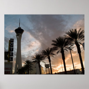 Tryck för Las Vegas solnedgångaffisch