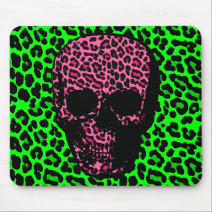 Tryck för Leopard för gotisk Punk skallegrönt r Musmatta