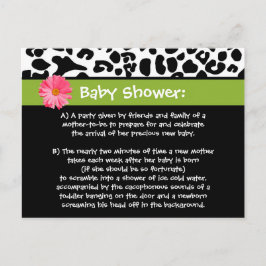 Tryck för Leopard för roligt baby showertack Vykort