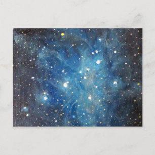 Tryck för målning för konstellation för Pleiades Vykort