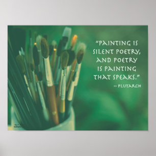 Tryck för målning- & poesiPlutarch citationsteck