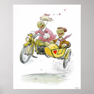 Tryck för motorcykelSidecarsköldpaddor