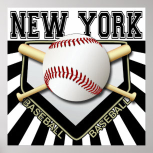 TRYCK FÖR NEW YORK BASEBALLAFFISCH