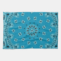Tryck för Scarf för turkosPaisley westernt Bandana