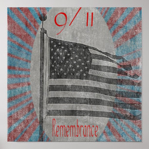 Tryck för September 11 minneflagga