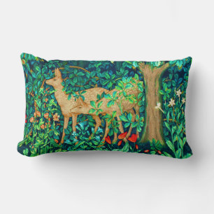 Tryck för Tapestry för art nouveauskoghjort Lumbarkudde