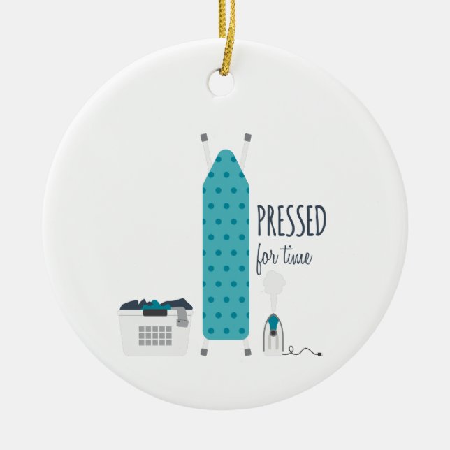 Tryck för tid julgransprydnad keramik (Framsidan)