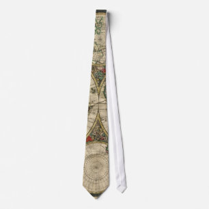 Tryck för världskarta 1689 slips