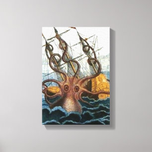 TRYCK FÖR VINTAGE KRAKEN