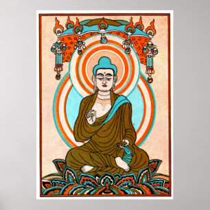 Tryck för vintageBuddha konst