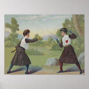Tryck för vintagefäktningvictorian