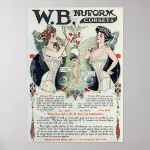 Tryck för vintagekorsettannons