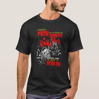 Tryck in dig i Zombies till Spara Shiba Inu Rolig T Shirt