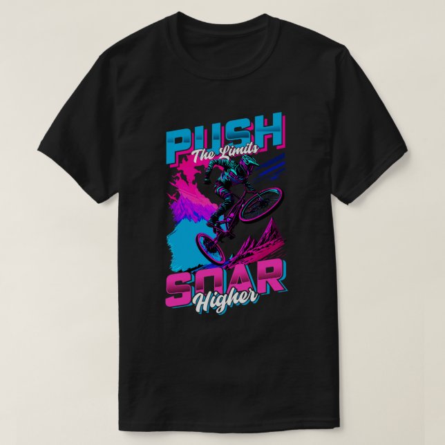 Tryck markeringarna högre BMX T Shirt (Design framsida)