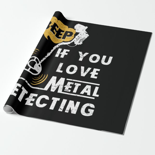Tryck om du upptäcker Kärlek Metall Presentpapper (Utrullad)