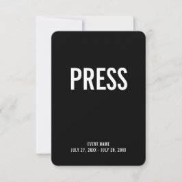 Tryck på All Access Pass Händelse-ID-märke 3,5" x Inbjudningar
