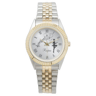 Tryck på dansare 3 Personlig med siffror Armbandsur