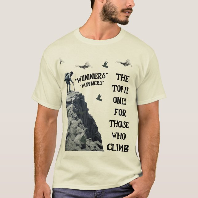 tryck på dig att gå längre t shirt (Framsida)