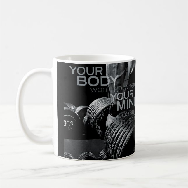 Tryck på ditt sinne och din kropp - Frigör motivat Kaffemugg (Vänster)