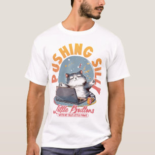 Tryck på Fånig med små knappar med mitt Fånig lite T Shirt
