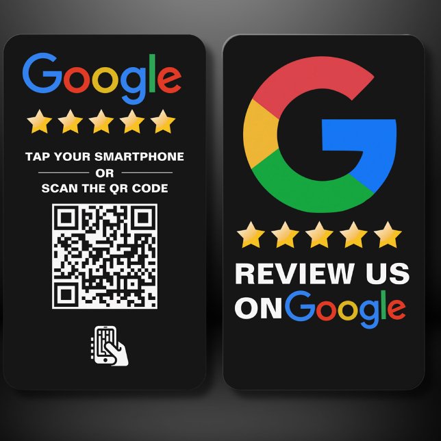 Tryck på för att granska Google Review QR Code Goo Visitkort (Skapare uppladdad)