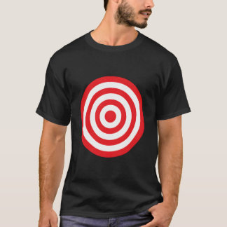 Tryck På Fram Och Bakre Mål Mitt I Måltavlan Röd  T Shirt
