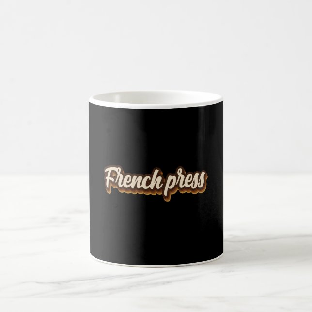 Tryck på fransk kaffemugg (Center)