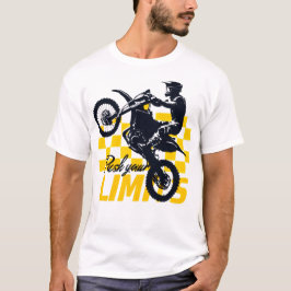 Tryck på Gulten Begränsad motocross-effekt med kon T Shirt