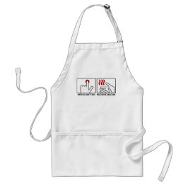 TRYCK PÅ KNAPPEN TA EMOT BACON-diagram Förkläde