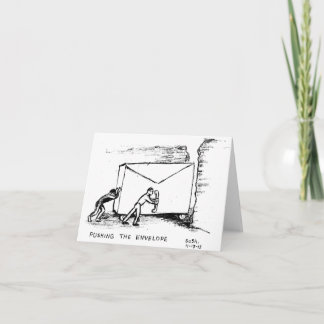 Tryck på kuvertet - anteckningskort