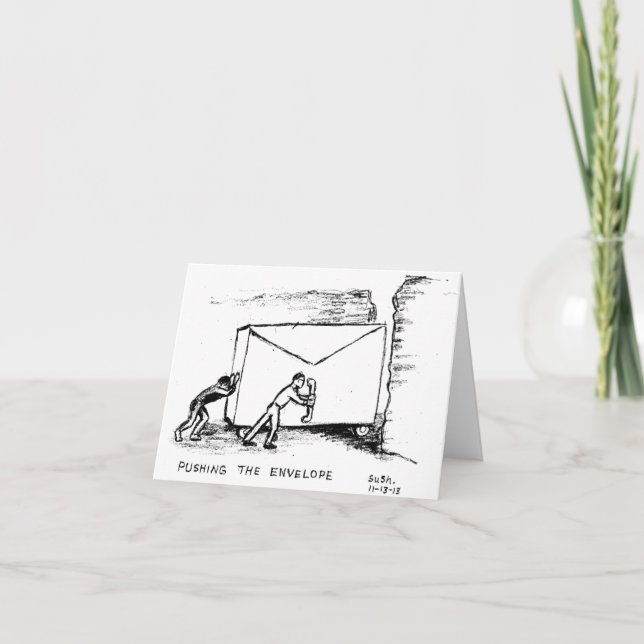 Tryck på kuvertet - anteckningskort (Framsida)