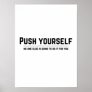 Tryck på - Motiverande Poster