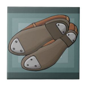 Tryck på skon kakelplatta