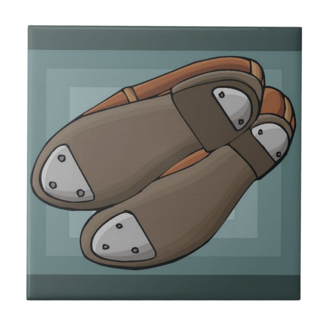 Tryck på skon kakelplatta (Framsidan)