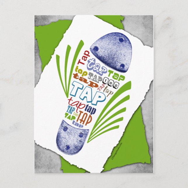 Tryck på skon - vykort (Framsida)