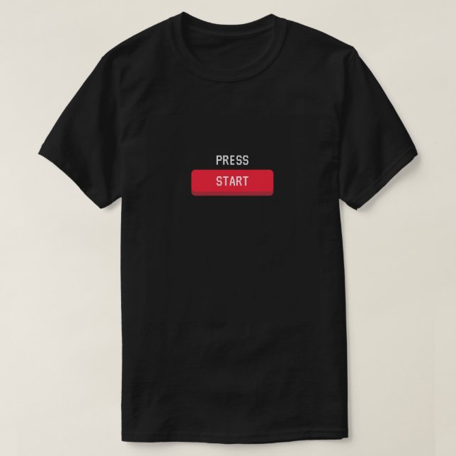 Tryck på Start - Classic Gamer's Edition T-Shirt (Design framsida)