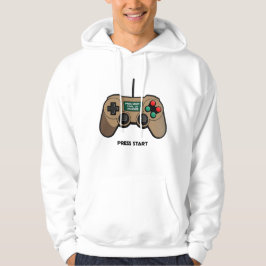 Tryck på Start - Gamer Birthday Tee med Anpassning Hoodie
