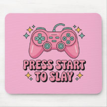 Tryck på Start till Slay - Gamer Girl Kawaii Mouse