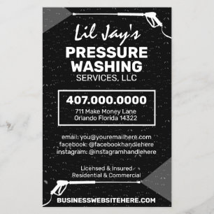 Tryck på Tvätta och Städning mall Flygblad