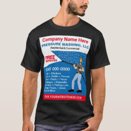 Tryck på Tvätta och Städning mall T Shirt