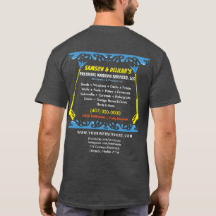 Tryck på Tvätta och Städning visitkortsmall T Shirt