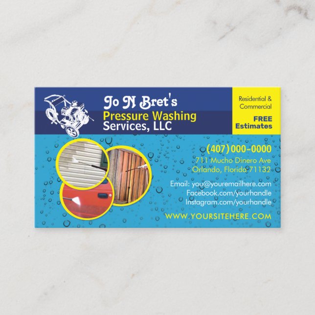 Tryck på Tvätta och Städning visitkortsmall Tidsbeställning Kort (Framsida)