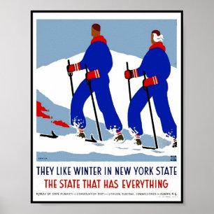 Tryck Retro Vintage Bild Resa New York State