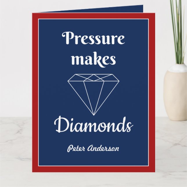 Tryck så att diamanterna blir Grattis Tack Kort (Framsida)