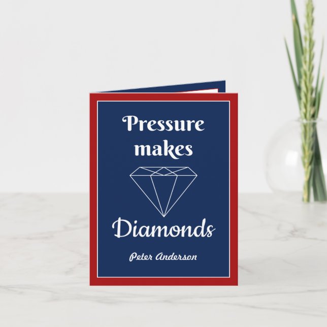 Tryck så att diamanterna blir Grattis Tack Kort (Framsida)