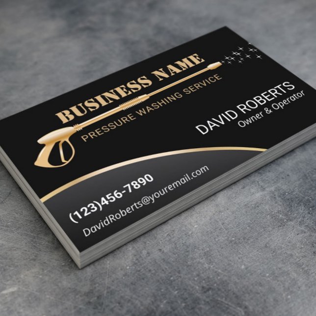 Tryck som Tvättar Guld-tvättmaskinens hus Städning Visitkort (Skapare uppladdad)